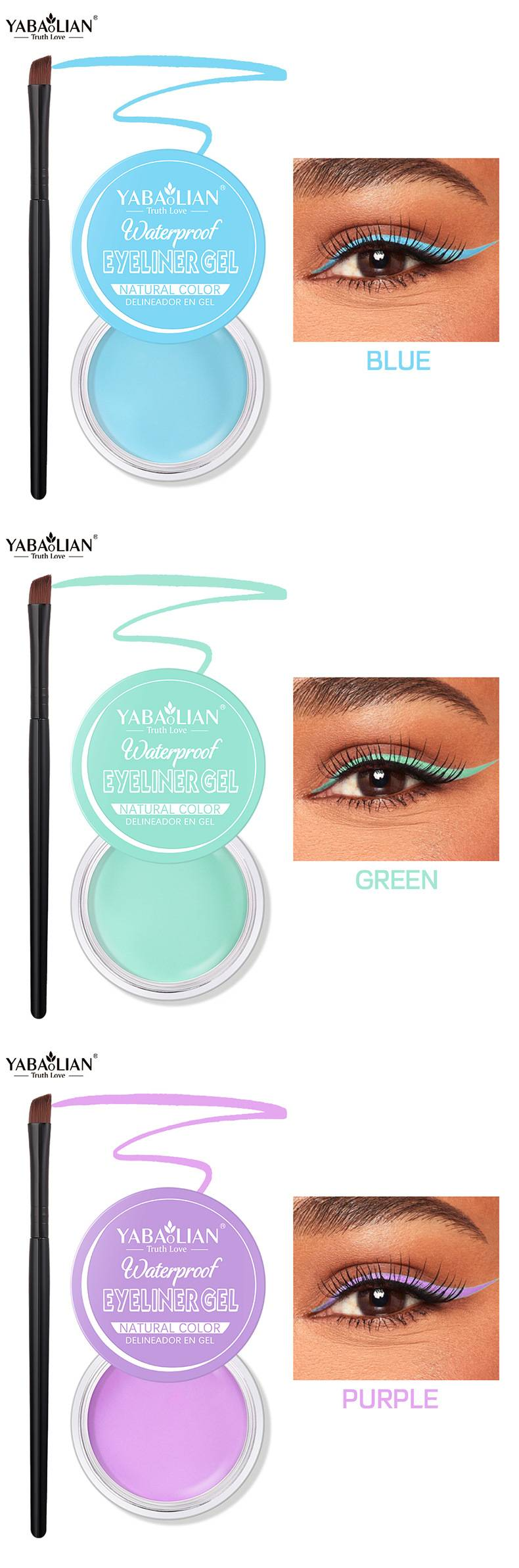 Crema de ochi Color Eyeliner Explosion Six-Color Eyeliner Cream este delicată și nu estompează tușul de ochi._voghion.com