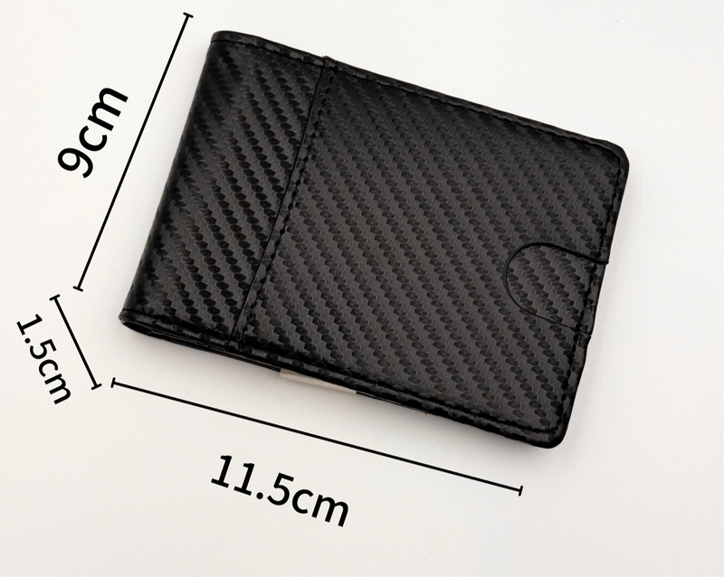 Trumpa piniginės ID RFID antimagnetinė kortelės piniginė pinigų segtukas metalinis bilietų laikiklis_voghion.com