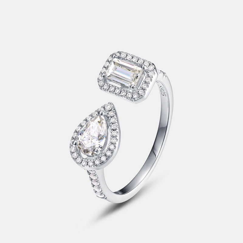 Exclusive original design ins style ring female S925 silver fashion summer ring earring set_voghion.com