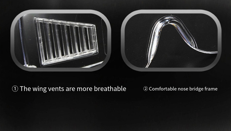 3M1611HC Besucherbrille, UV-Schutz, kratzfest, mit Fensterläden, seitliche Belüftung, Outdoor-Fahrradbrille_voghion.com