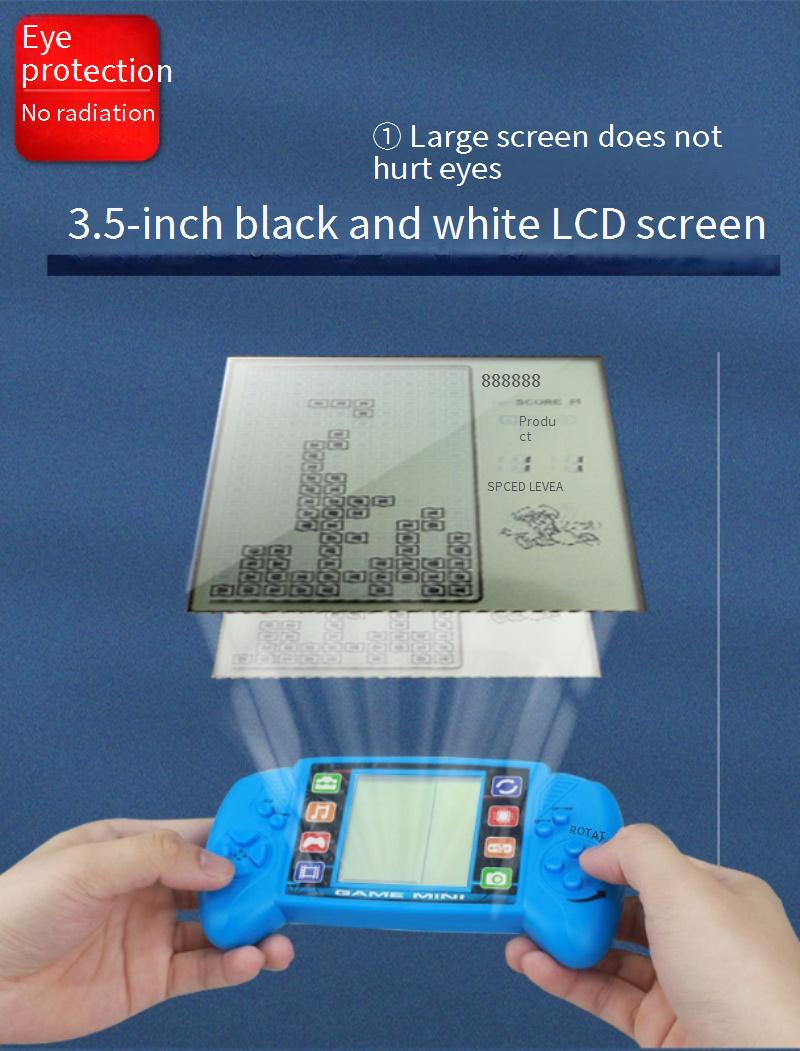 Videogameconsoles Klassieke Tetris-spelconsole Nostalgische handheld voor kinderen Retro handheld Educatief speelgoed voor kinderen Cadeau_voghion.com