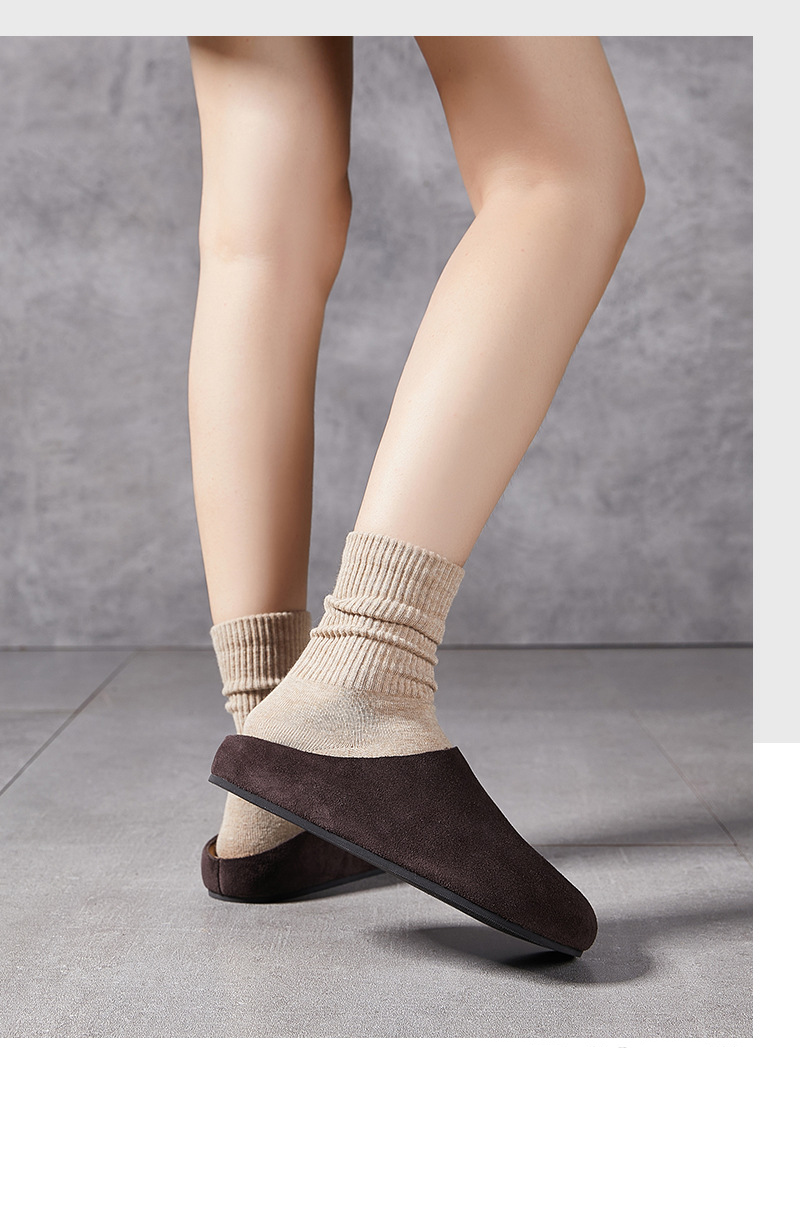 Sapatos femininos para primavera e verão, novos sapatos retrô sem cadarço com sola macia para uso ao ar livre, pantufas preguiçosas e fechadas_voghion.com