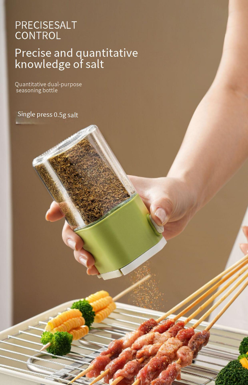 Dual Purpose Salt Seasoning Jar Bottle Kitchen Household Seasoning Bottle Salt Jar Cumin Seasoning Bottle Glass Chili Spice Jar_voghion.com