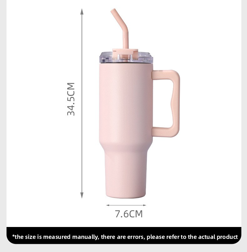 40oz Insulated Tumbler With Straw – Large Capacity Car Cup, 304 Stainless Steel Inner, Leakproof & Sweatproof, Keeps Drinks Cold/Hot For 6+ Hours_voghion.com