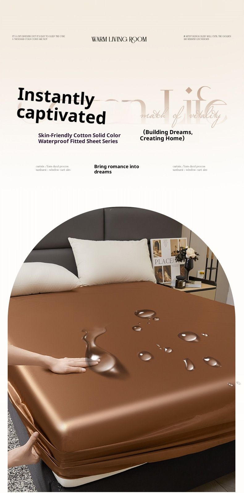 Drap-housse imperméable de qualité supérieure – Protège-matelas doux, respirant et hypoallergénique (Plusieurs tailles et couleurs disponibles, envers silencieux en PEVA)_voghion.com