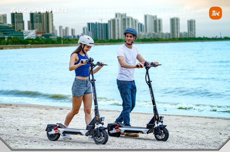 Patinete eléctrico plegable KuKirin M4 Max, 1000 W, 48 V, 18,2 Ah, neumáticos de 10 pulgadas, 45 km/h, frenos de disco delanteros y traseros._voghion.com