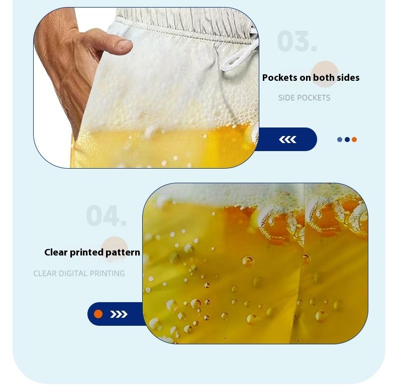 Summer Loose Sports Pants Breathable Men's Swimming Shorts Casual Triangle Mesh Quick Drying Beach Pants_voghion.com