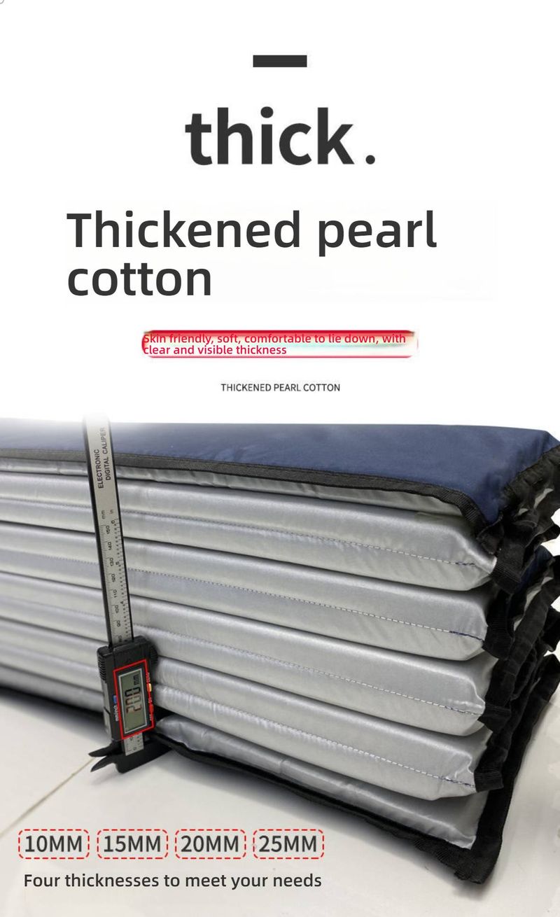 Extra dicke Camping-Isomatte – wasserdicht, rutschfest, verschiedene Größen (70 cm/80 cm/90 cm Breite) mit optionalem Kissen (Schwarz/Marineblau/Grau)_voghion.com