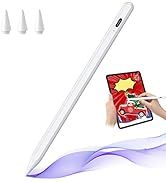 6.-11. Nesil Tabletler İçin Kalem - Apple iPad Pro 11"/12.9"/M4, iPad Air 3/4/5/M2/M3, iPad Mini 5/6 Nesil Beyaz ile Uyumlu 2 Hızlı Şarjlı Aktif Kalem_voghion.com