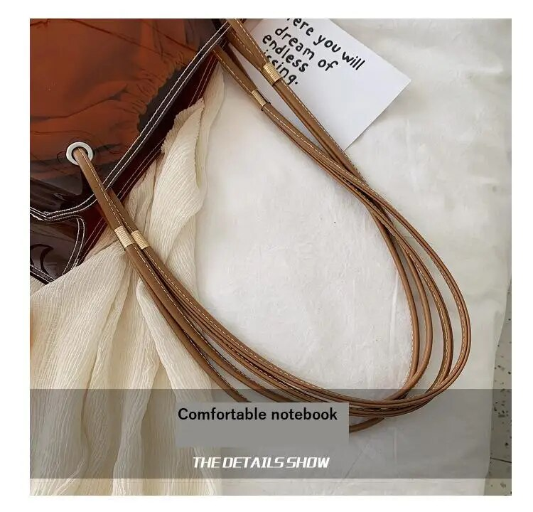 Tote Bag Large Capacity Transparent Jelly Shoulder Crossbody Bag Fashionable Big Bag 2023 New Korean Bag For Women_voghion.com
