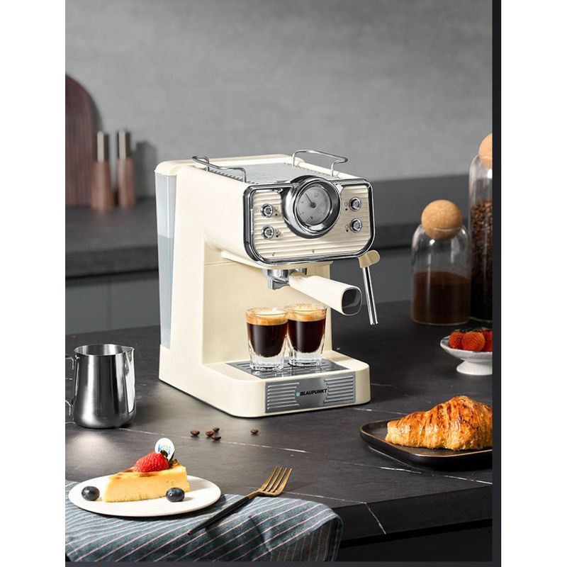 German Blaupunkt Coffee Machine Home Sea Salt Small Square Italian Semi-Automatic Milk Frother KF07A_voghion.com