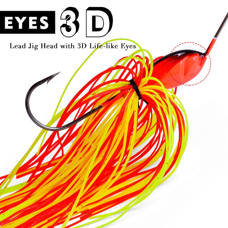 Anti-Hook Bottom Beard Man Lure 10G 14G Tassel Spinnerbait Sequin Lifelike Bait_voghion.com