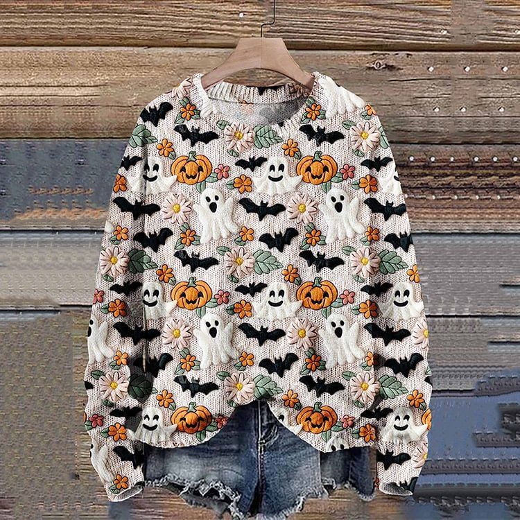 Halloween-Kapuzenpullover für Damen mit 3D-Druck – weiche Polyestermischung, trendige Streetwear, bequeme Passform, S-5XL, mehrere Farben_voghion.com