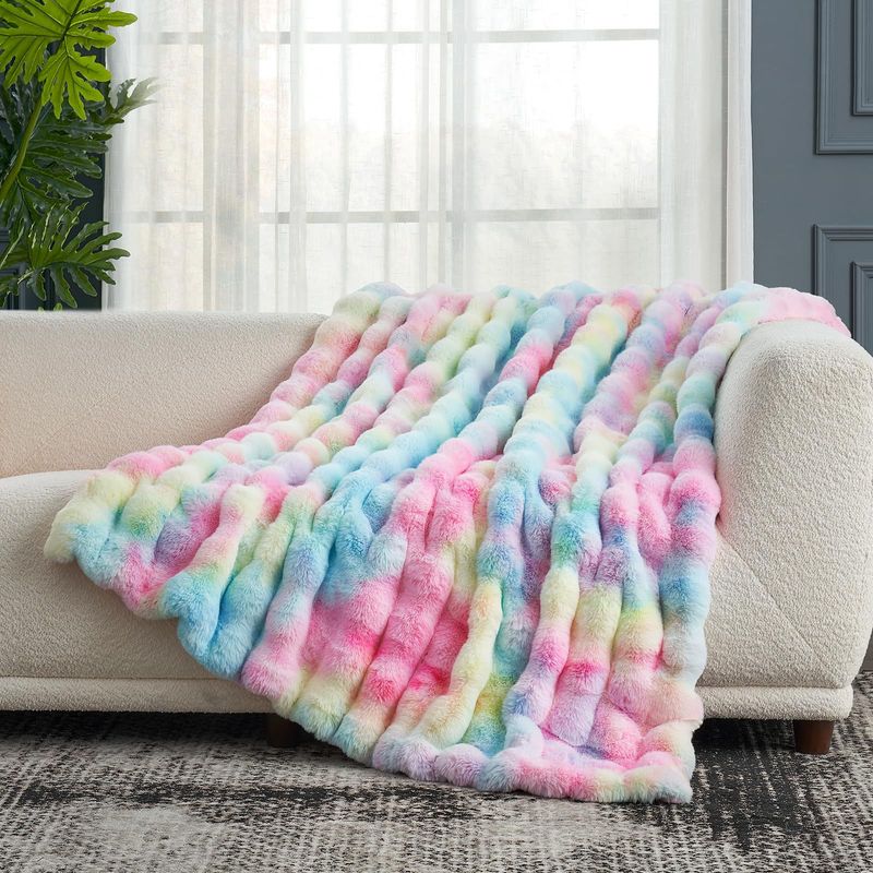 Double-Sided Fluffy Fleece Blanket - Oversized Plush Throw For Sofa & Bed Ultra-Soft Decorative Blanket For Travel Home Office (60"X80" Grey)_voghion.com