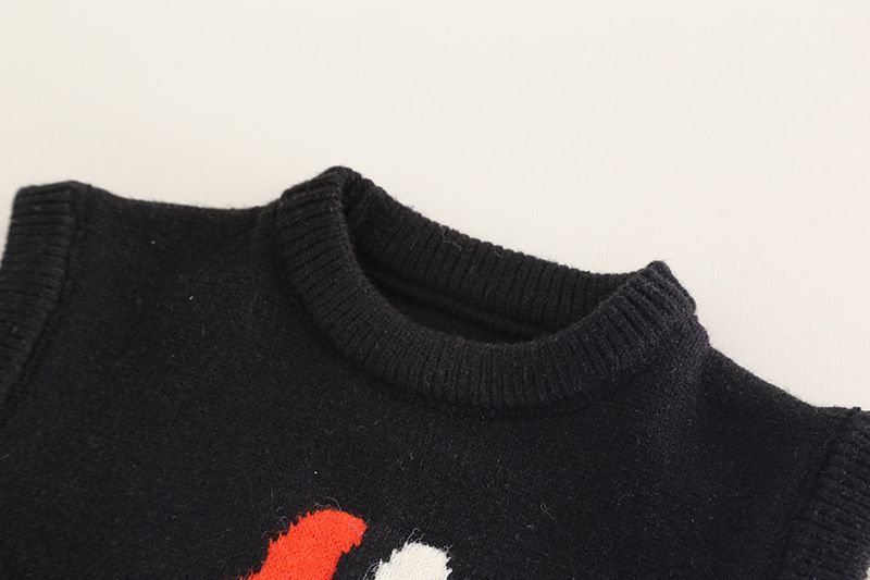 Illustrationsdesign ~ Koreanische Version des lockeren Cartoon-Pullovers für Kinder, stilvolle, vielseitige Strickweste für Jungen und Mädchen,_voghion.com