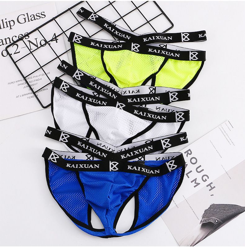 Men's Clothing Men's Hot Selection Of Ultra Thin Ice Silk Underwear, Sexy Space Capsule Thong Pants, New Style Charm Design Thong T Pants For Men_voghion.com