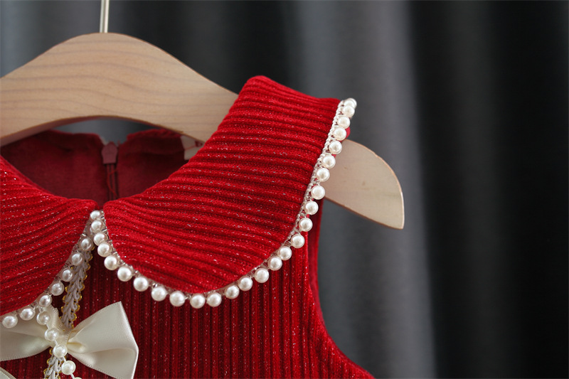 Jupe épaisse pour enfants, robe de princesse à la mode pour bébés filles de première année, nouvelle collection hiver 2776_voghion.com