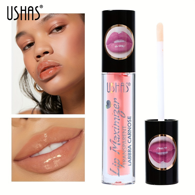 USHAS Brilho Nutritivo, Hidratante de Longa Duração, Esmalte Transparente, Mel para Lábios, Copo Não Permanece_voghion.com