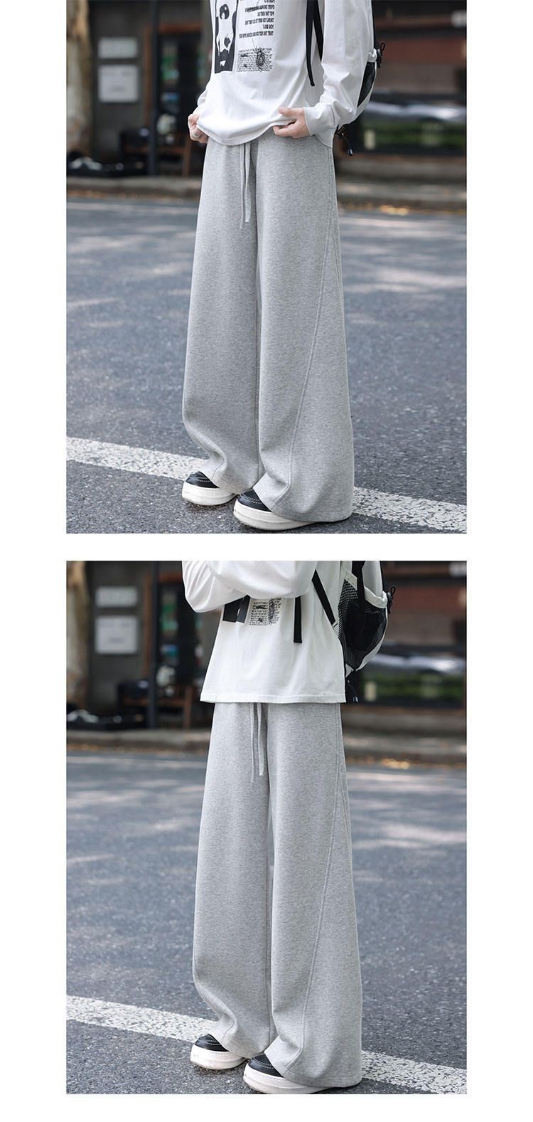 Casual joggingbroek met verlaagd kruis voor heren - lichtgewicht joggingbroek van katoenmix met zijzakken, elastische taille en taps toelopende manchetten voor streetwear en loungewear_voghion.com