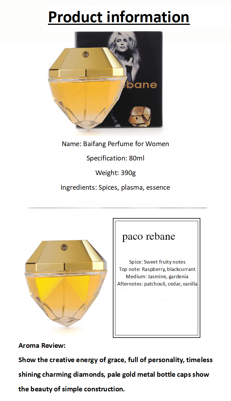 HNVN Luxuriöses 80-ml-Damenparfüm mit Golddiamanten und natürlichem, blumigem und fruchtigem Duft_voghion.com