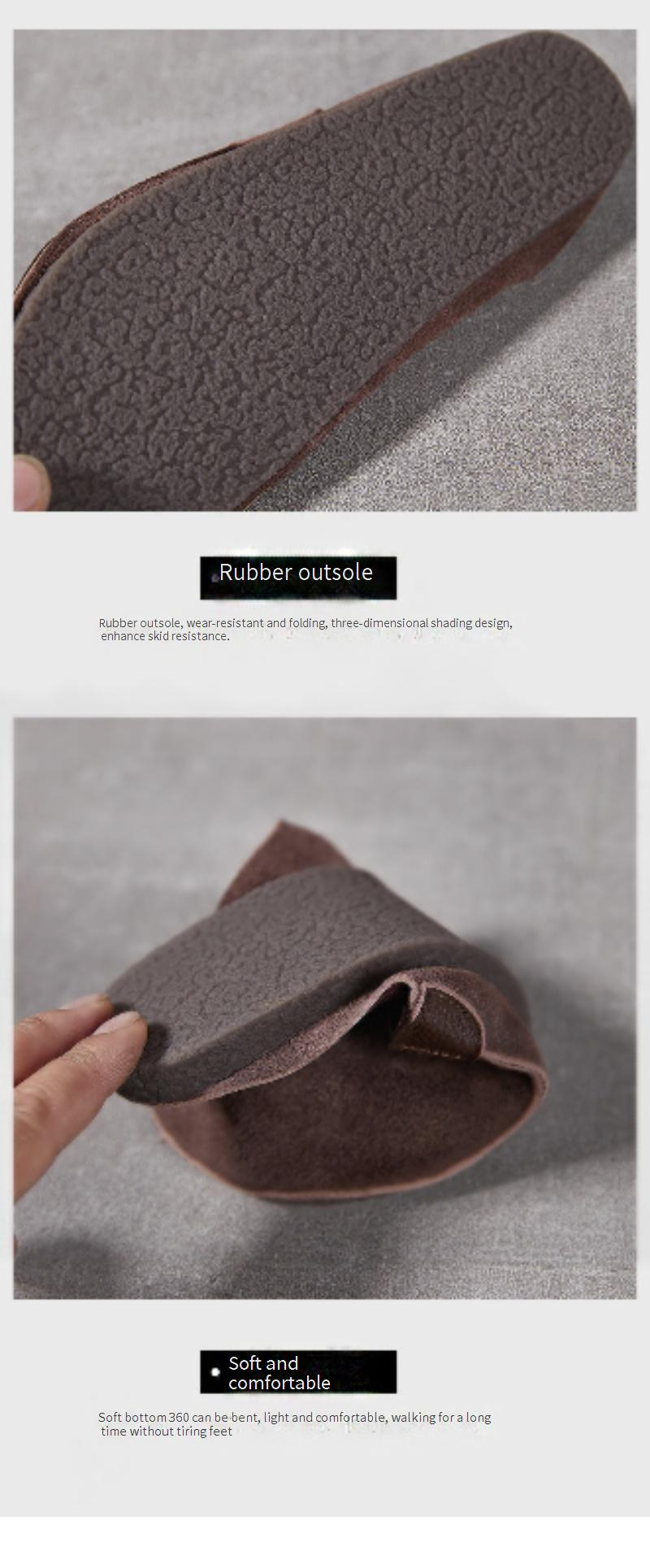 Women’s Shoes New Top Layer Cowhide Half Slippers Casual Versatile Comfortable Thickened Soft Bottom Flat Sandals_voghion.com