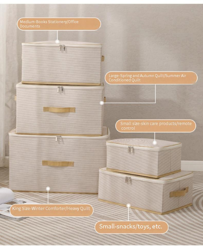 Wardrobe Storage Box Household Clothes Clothes Large Capacity Fabric Foldable Storage Basket Quilt Storage Bag_voghion.com