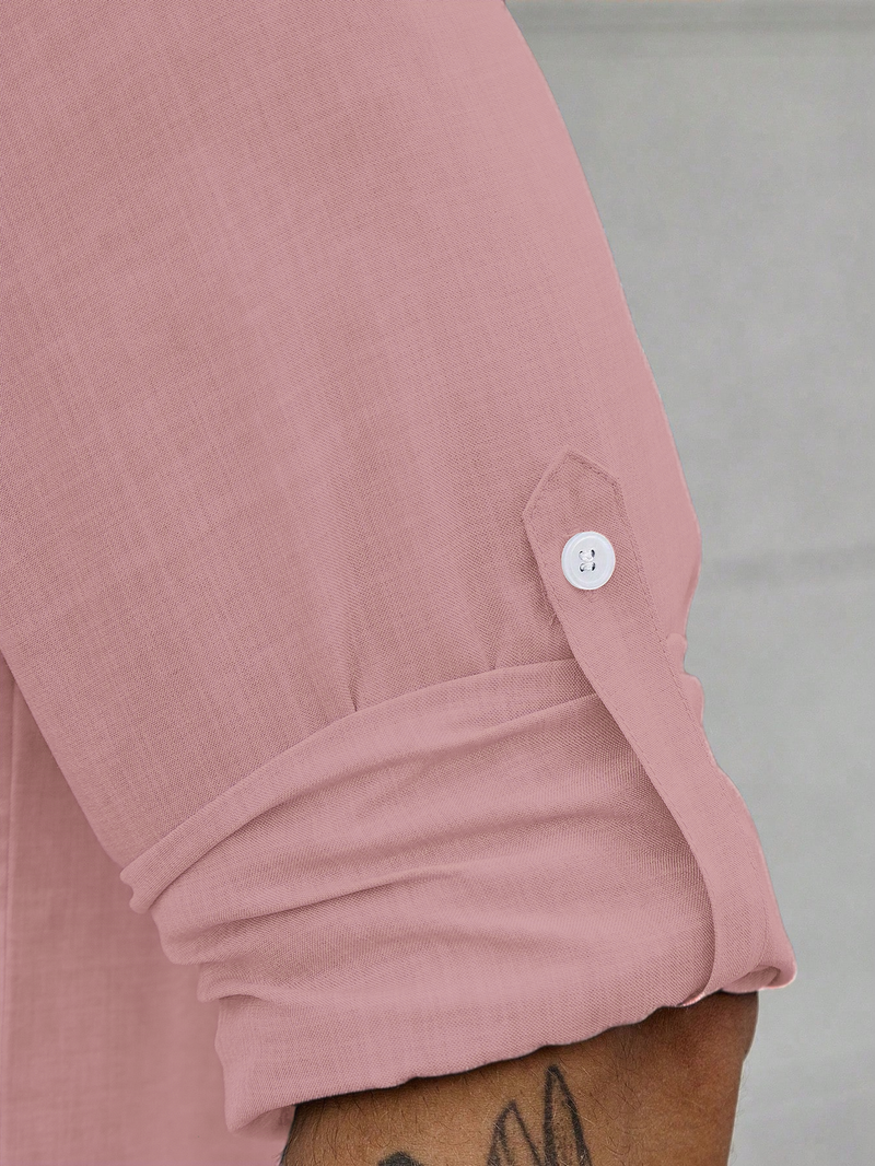 Men's New Style Stand Collar Button-Down Casual Shirt_voghion.com