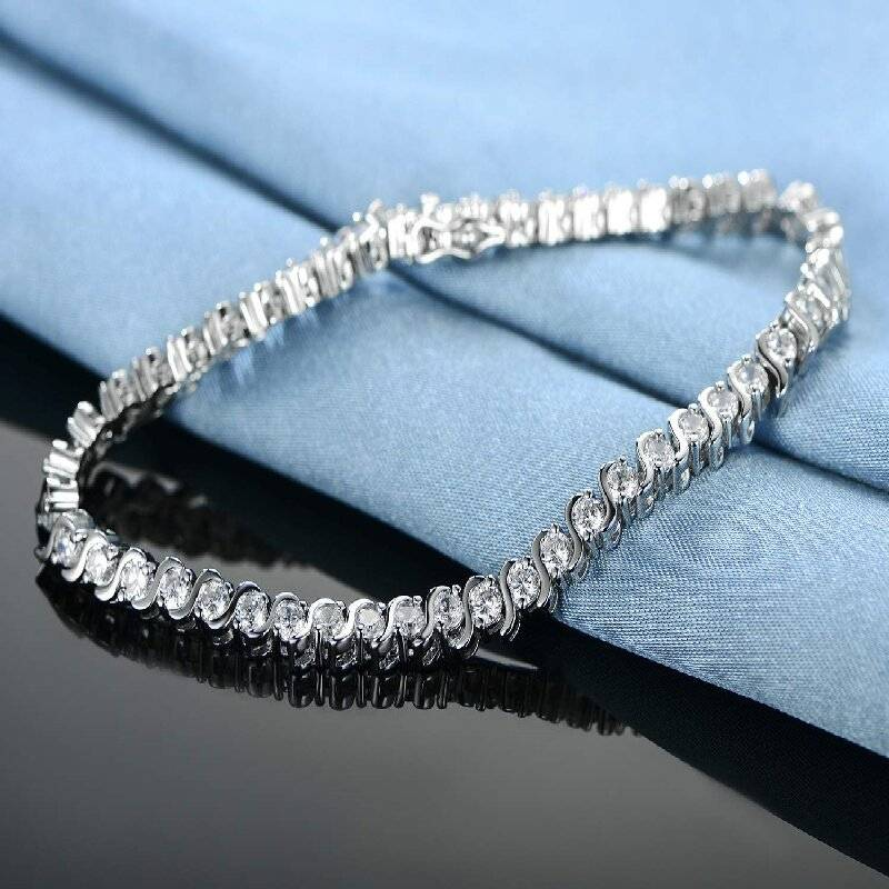 Women's Jewelry 3mm Tennis Bracelet With Micro-Paved Zircon Stones, Elegant Diamond-Like Chain For Women, Trendy Unisex Design, Perfect For Gifts_voghion.com