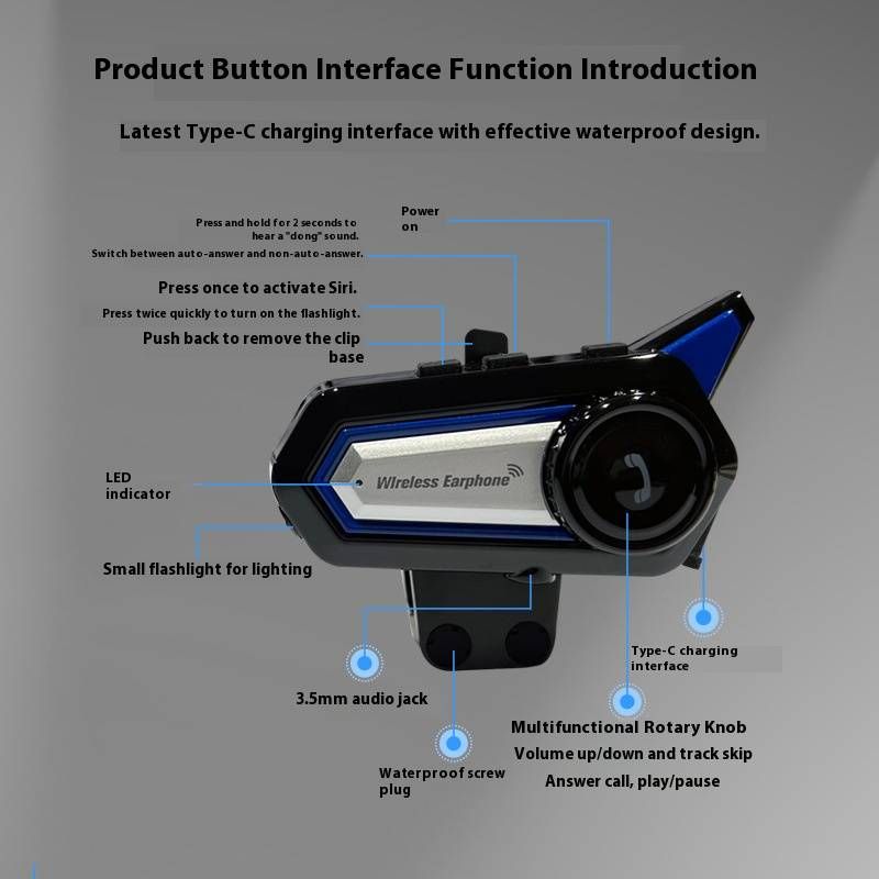 Casque moto intégral modulable certifié DOT/3C avec double visière et Bluetooth 1000 mAh, éclairage LED ABS, pour hommes et femmes_voghion.com