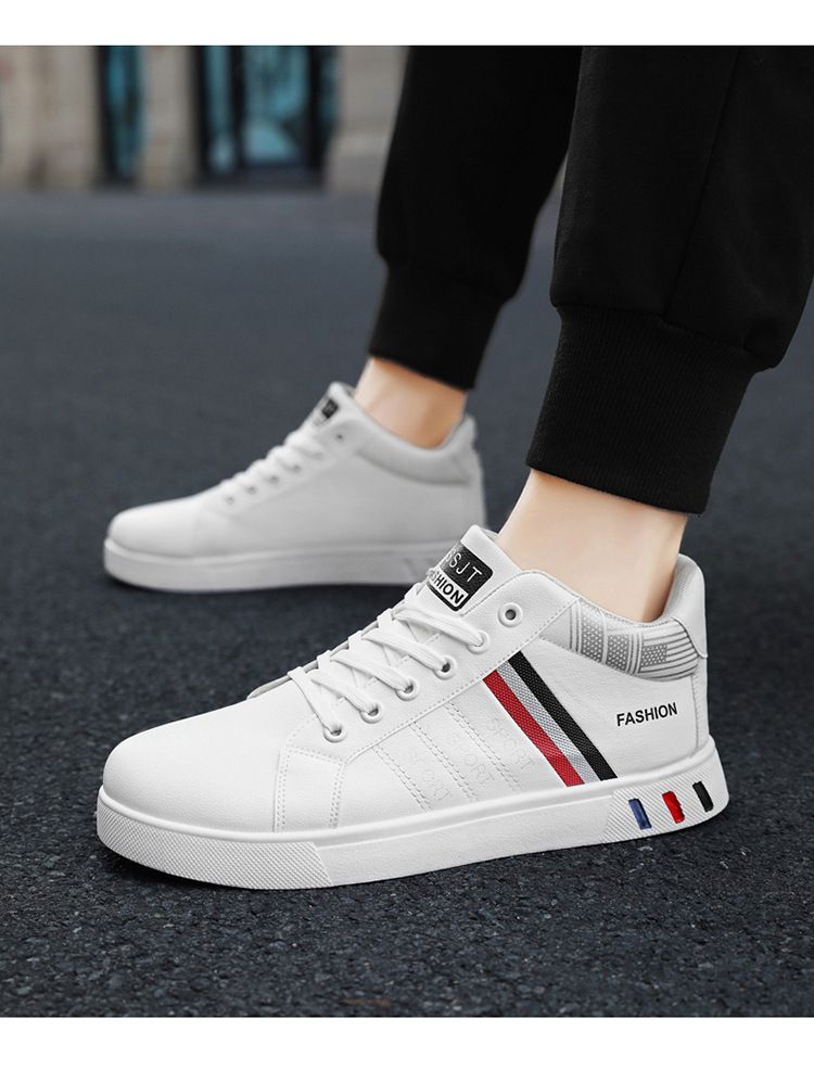 Herrenschuhe neue Sommer weiße Schuhe Stil Mid-Top Turnschuhe Jugend Casual Sportschuhe Männer_voghion.com