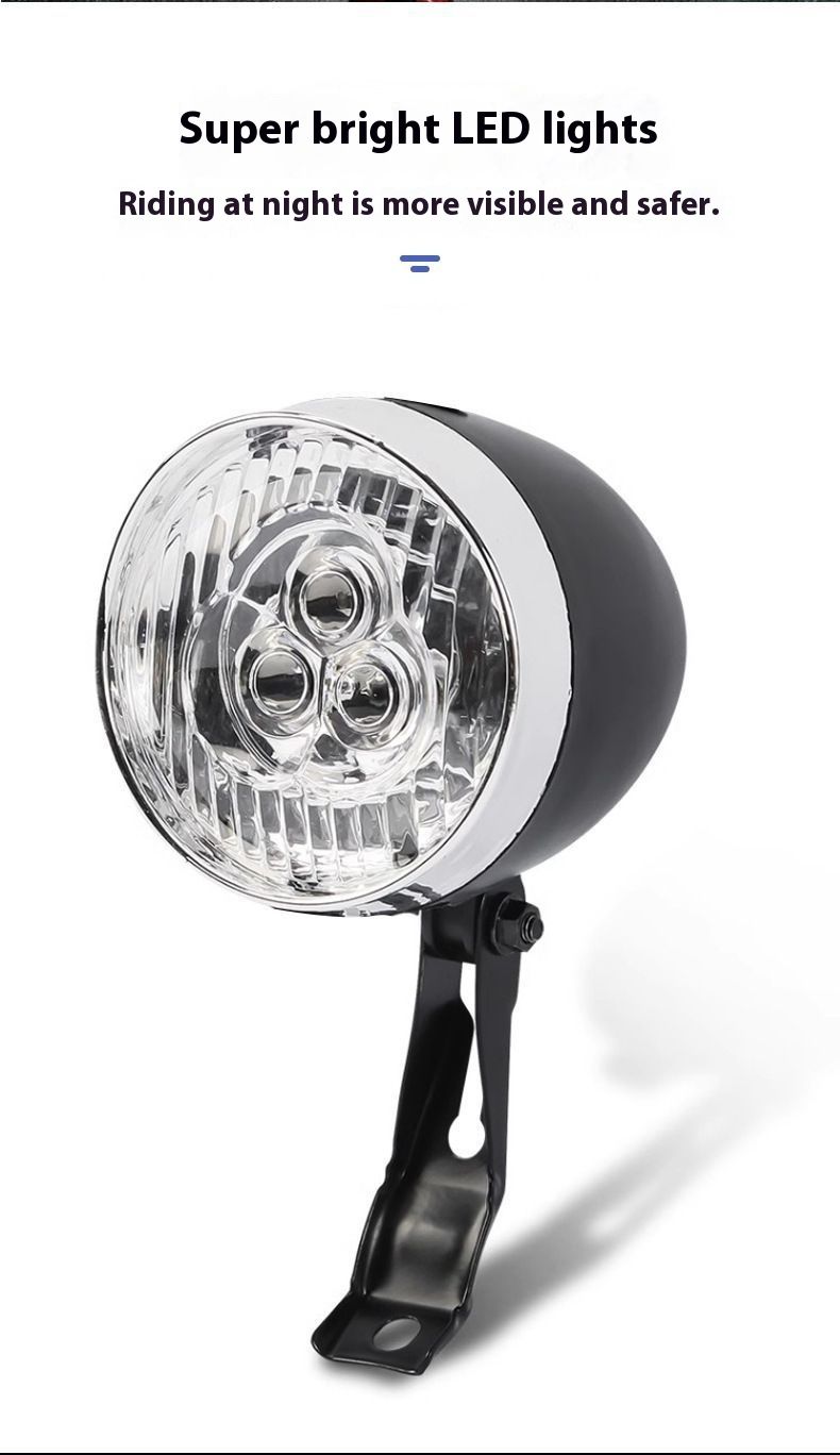 Bicycle Mountain Bike USB Rechargeable 3LED Light Front Lighting Riding Gear_voghion.com