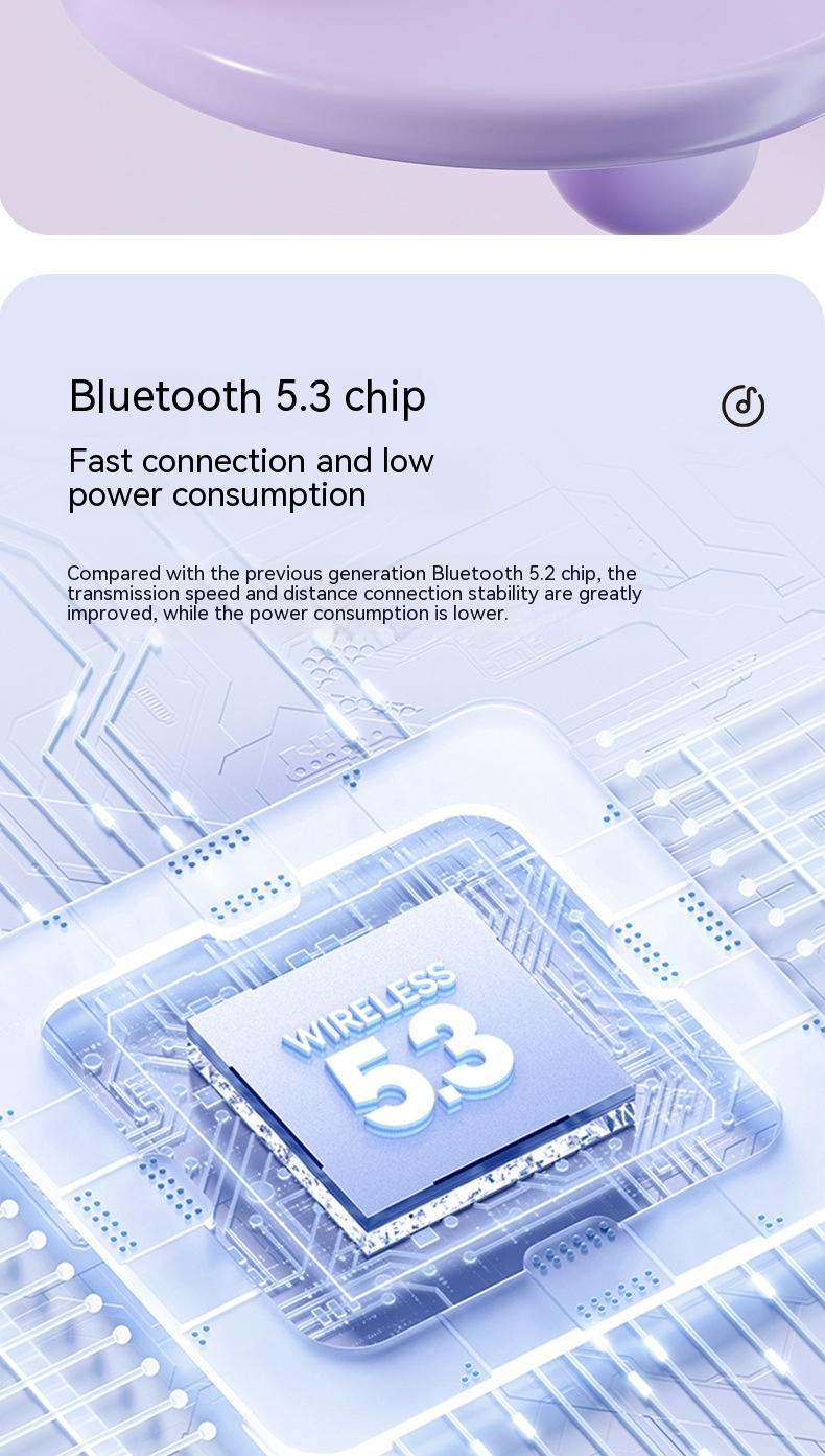 Kleine Geschenkverpackung für Bluetooth-Kopfhörer, ästhetisch ansprechende High-End-Kopfhörer mit Digitalanzeige für Laufsport_voghion.com