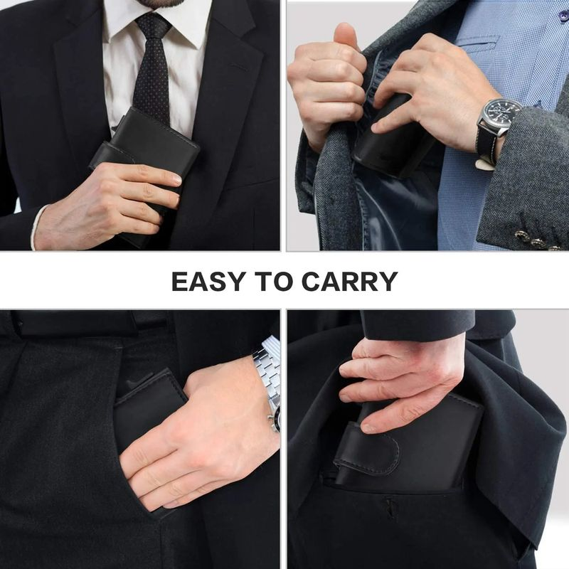 SEMORID 2023 Neue Rfid Männer Geld Mini Tasche Männlichen Alumiinium Karte Halter Kleine Leder Brieftasche Dünn Und Licht_voghion.com