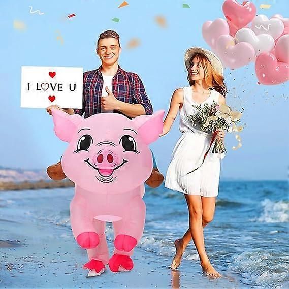 Costume gonflable de cochon rose, adulte_voghion.com