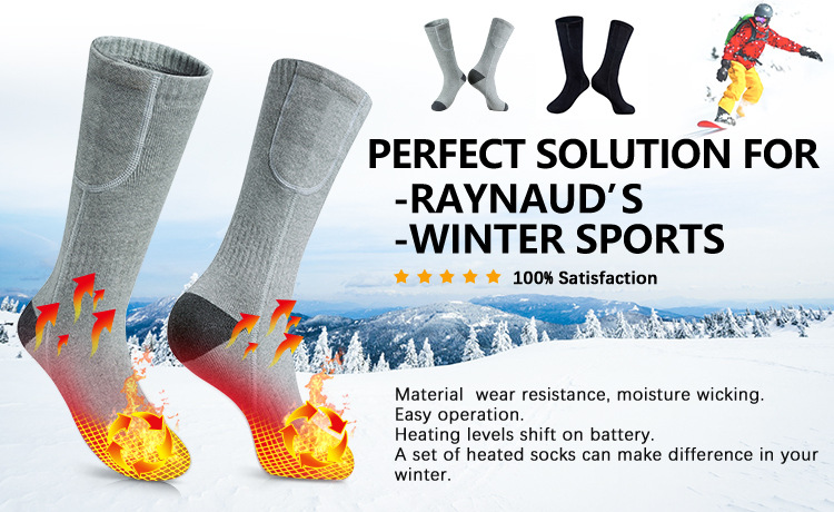 Ricarica di calzini caldi e resistenti al freddo, calzini riscaldanti per uomo e donna, calzini riscaldanti elettrici caldi_voghion.com