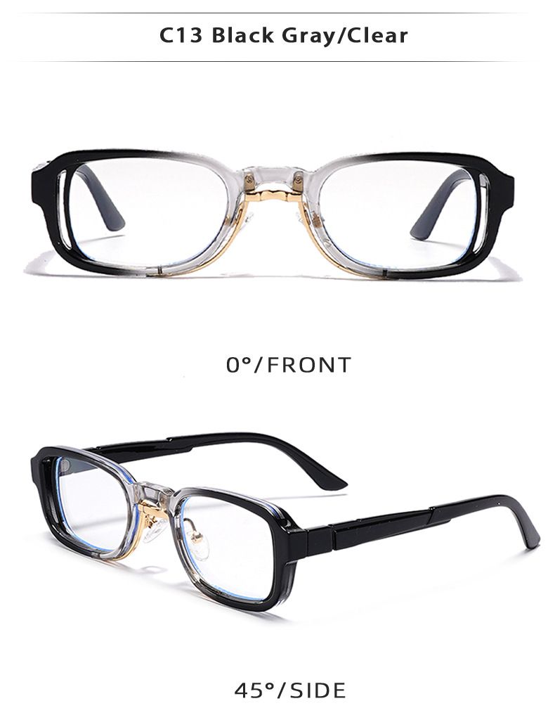 Retro Square Gradient Sunglasses - Classic Small Frame (Unisex UV Protection)_voghion.com