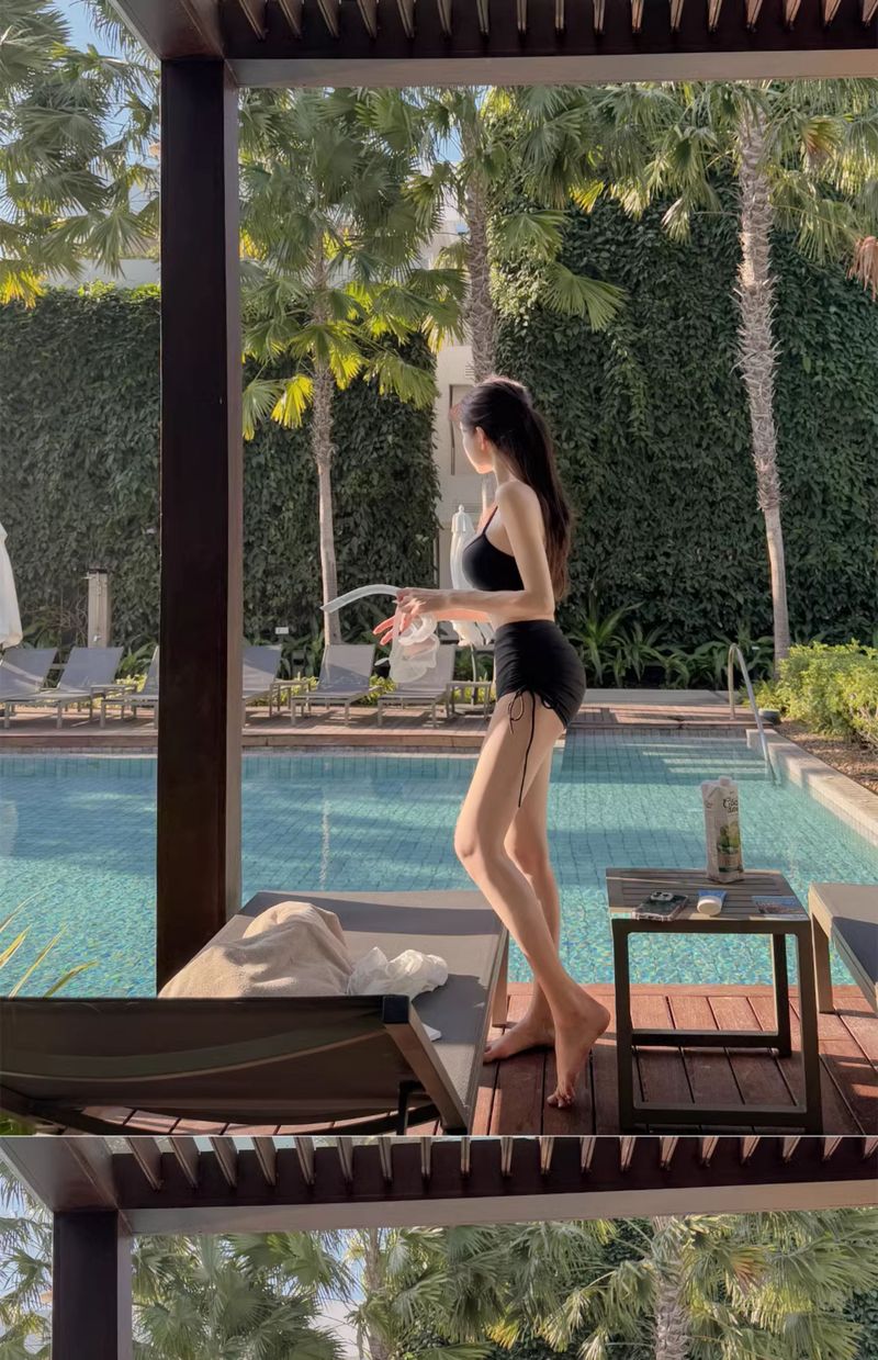 Maillot de bain femme Hot Spring, nouveau, sexy, amincissant, pur désir, protection solaire, respirant, manches longues, cache-maillot, taille haute_voghion.com