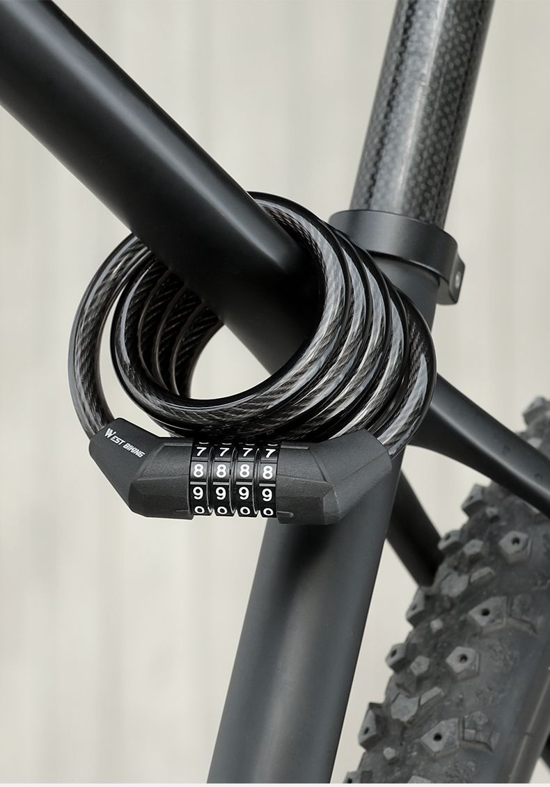 Lucchetto antifurto per bicicletta West Rider con password a cinque cifre per la sicurezza di motociclette elettriche e bici da ciclismo_voghion.com