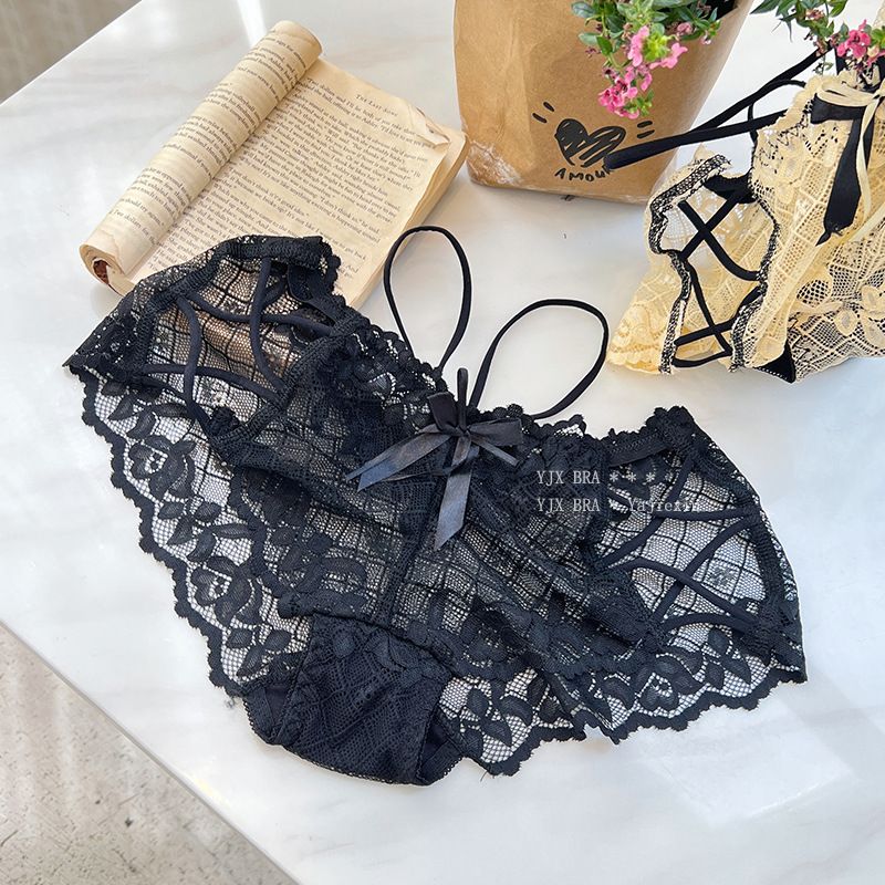 LuvBox Delicious Sweetheart* Mutandine estive in pizzo, in rete femminile, con spalline sottili incrociate, alla moda, traspiranti, da donna_voghion.com