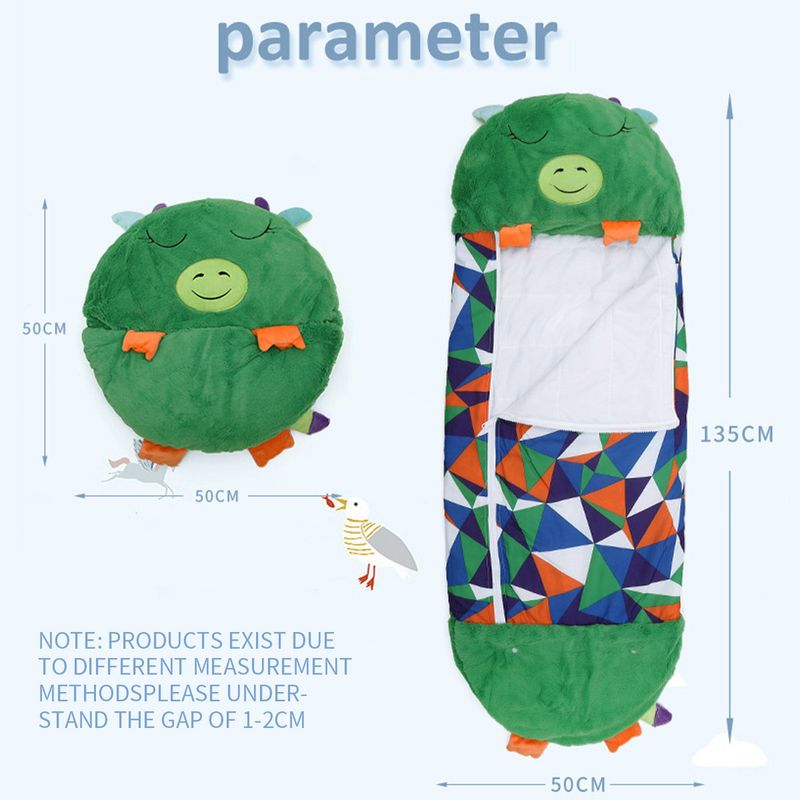 Saco de dormir de dibujos animados para niños, regalo de cumpleaños, saco de dormir para niños, almohada de peluche, sacos de dormir suaves y cálidos para bebés y niñas_voghion.com
