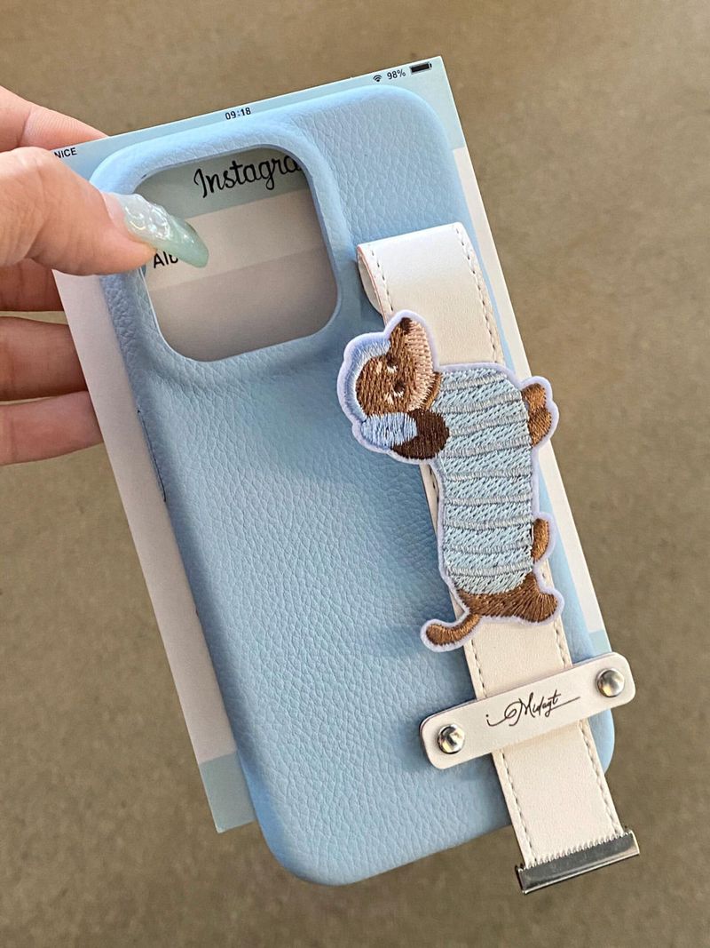 Custodia per telefono cellulare con cinturino bassotto, custodia per cellulare da donna, copertina morbida_voghion.com