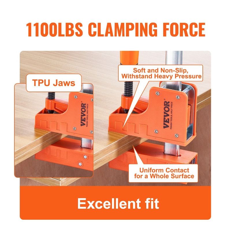 Clamps F For 2Pack 1100 Woodworking Plastic Pressure Highstrength Clamp Parallel Set 50 Load Clamp And Bar With Lbs Even Limit_voghion.com