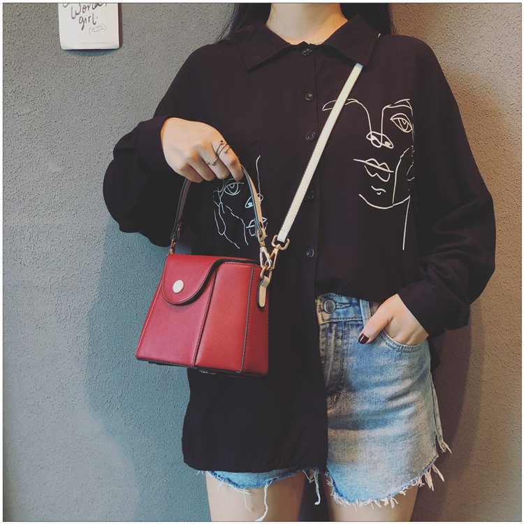 Borsa da donna nuova moda, borsa a secchiello semplice e versatile, borsa da donna monospalla e a tracolla per minoranze_voghion.com