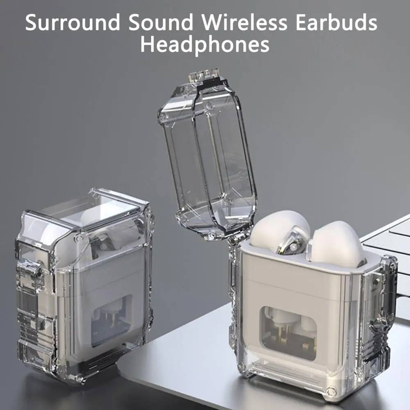 Mirval X3 Bluetooth-compatible Earphones In-ear Transparent Charging Case Ergonomic Surround Sound Wireless Earbuds_voghion.com