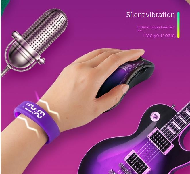 Relógio infantil Pulseira inteligente estudantes crianças medidor de movimento pulseira vibração despertador LED relógio eletrônico_voghion.com