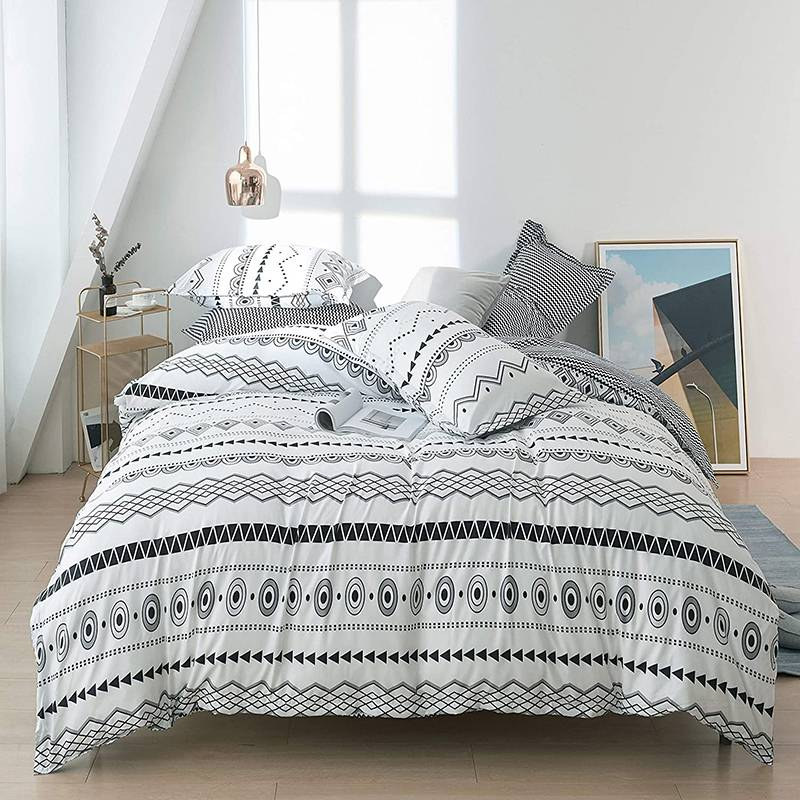 Set da tre pezzi Copripiumino bohémien Set da tre pezzi Biancheria da letto stampata_voghion.com