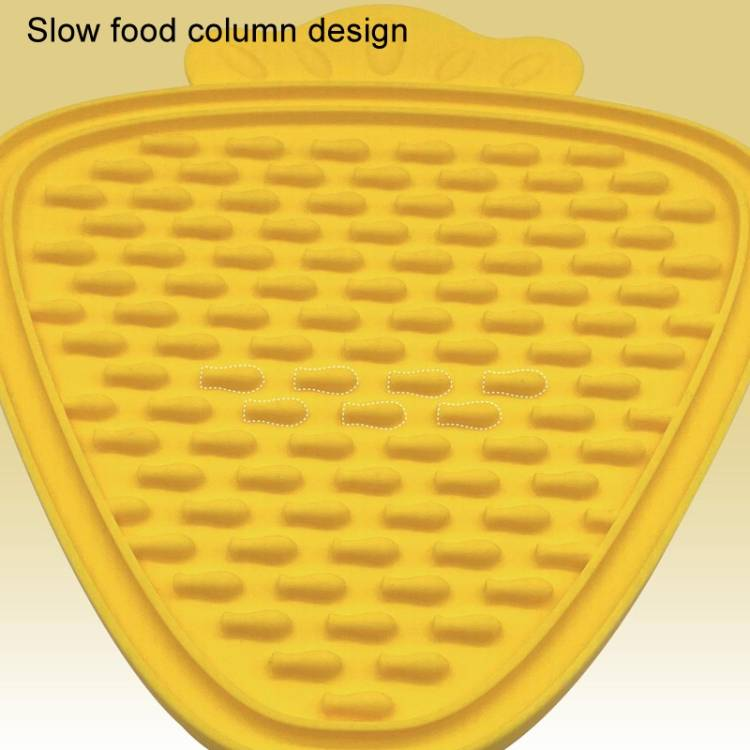 Pet Licking Mat Suction Cup Carrot Shape Placemat_voghion.com