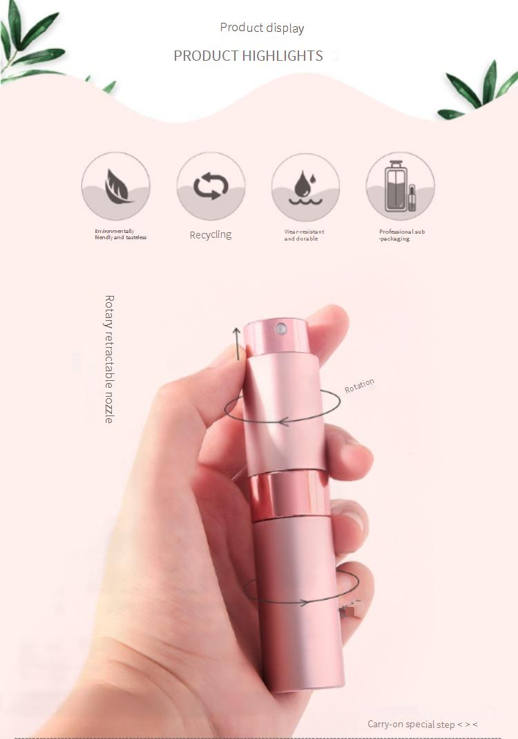 Spot 8ml Döner Parfüm Şişesi Parfüm Şişesi Cam Liner Kozmetik Ağız Spreyi Şişesi Boş Şişeyi Sıkıştırın_voghion.com