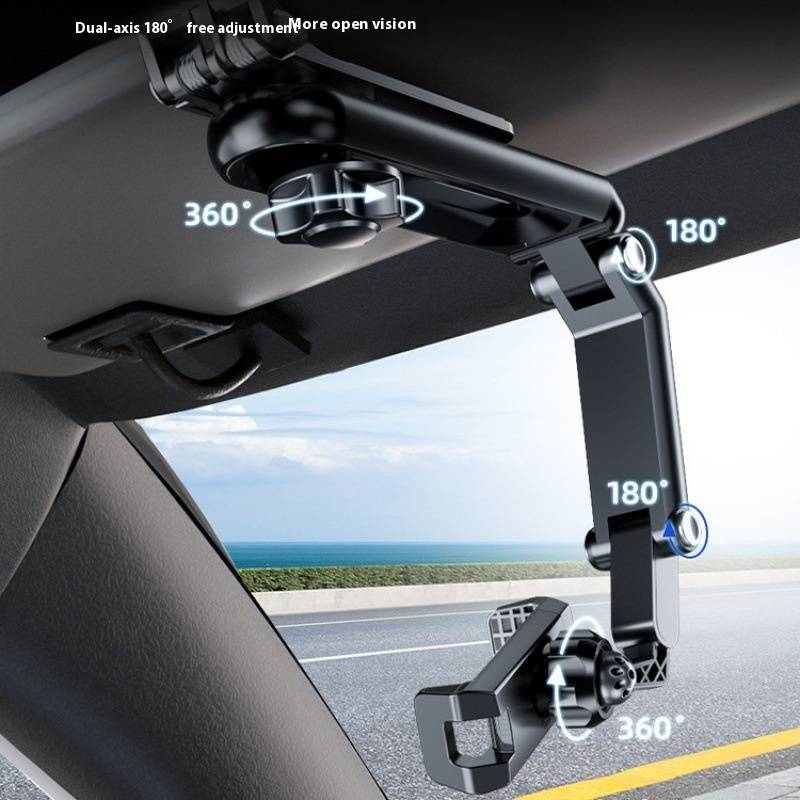 Universal Sun Visor Phone Mount For Car – Hands-Free GPS Navigation Holder, Clip-On Anti-Slip Car Phone Holder For All Vehicles (Grey/Green)_voghion.com