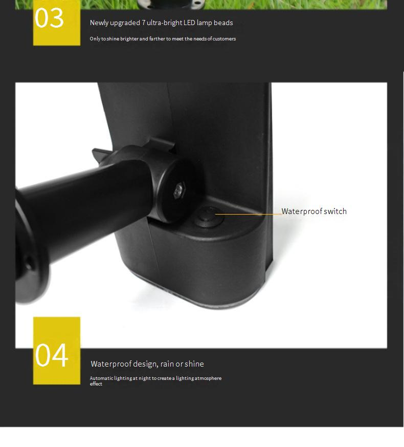 Solar-Gartenleuchten DC-778 – 2er-/7er-Pack LED-Strahler (Warmweiß/Kaltweiß/RGB), einstellbarer Winkel, IP65 wasserdicht für Hof, Weg, Baumbeleuchtung_voghion.com